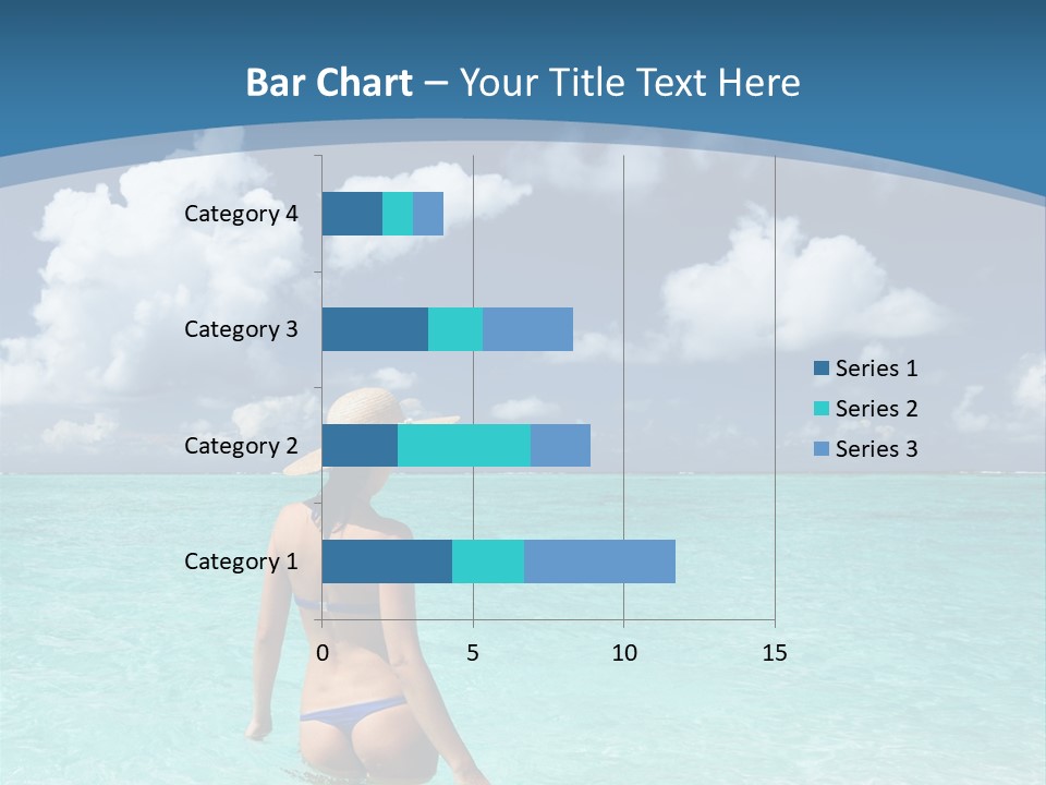 Woman At Beach PowerPoint Template