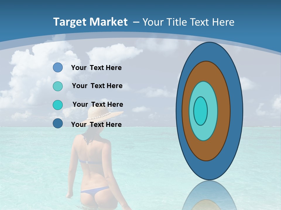 Woman At Beach PowerPoint Template