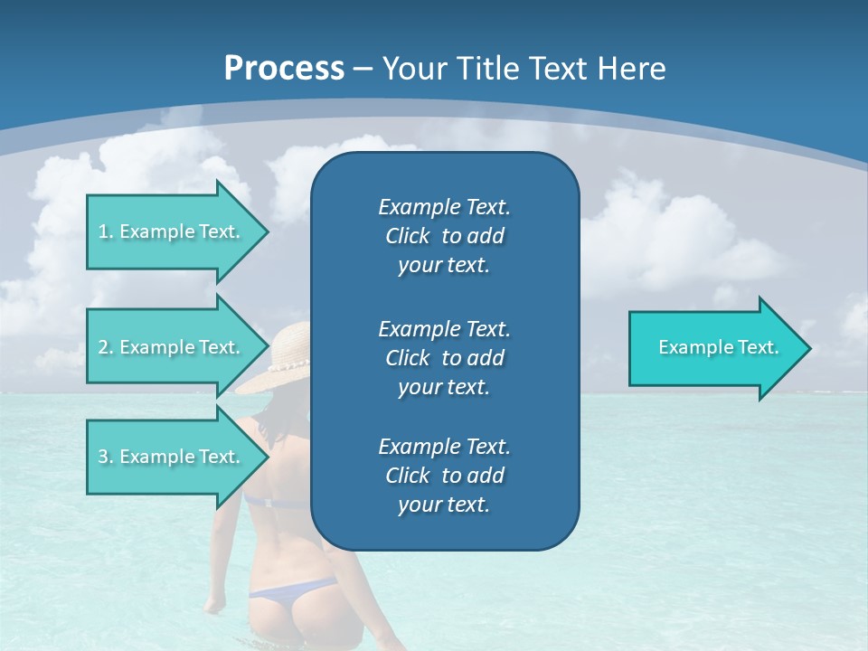 Woman At Beach PowerPoint Template