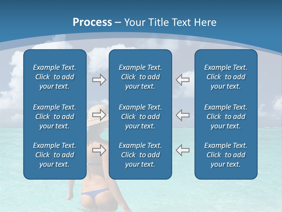 Woman At Beach PowerPoint Template