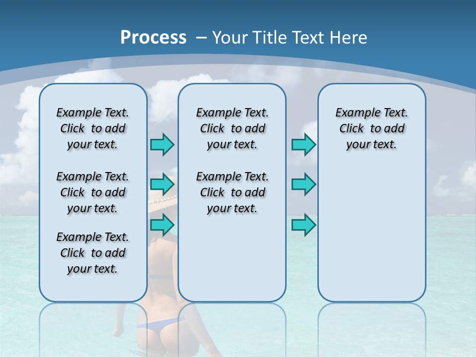 Woman At Beach PowerPoint Template