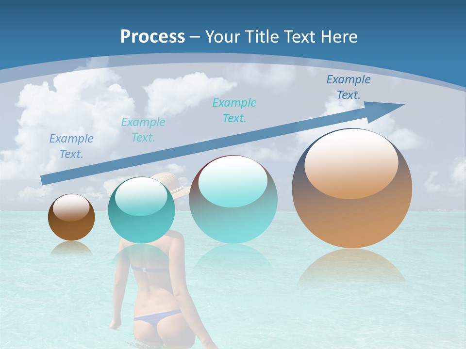 Woman At Beach PowerPoint Template