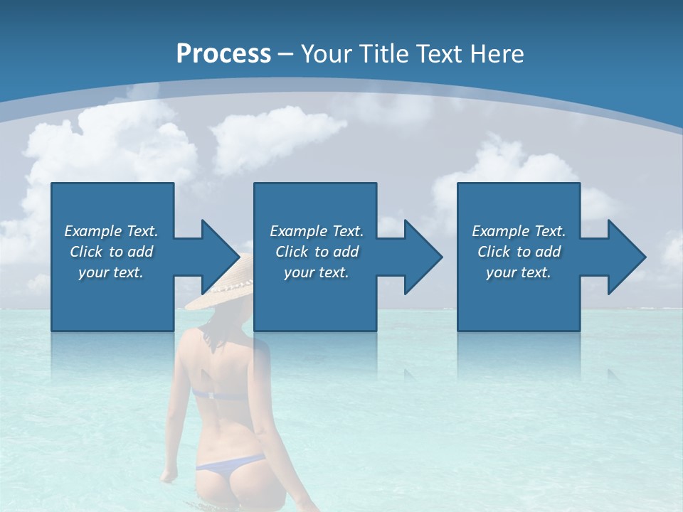 Woman At Beach PowerPoint Template
