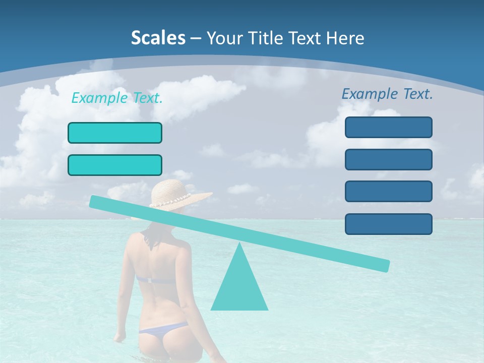 Woman At Beach PowerPoint Template