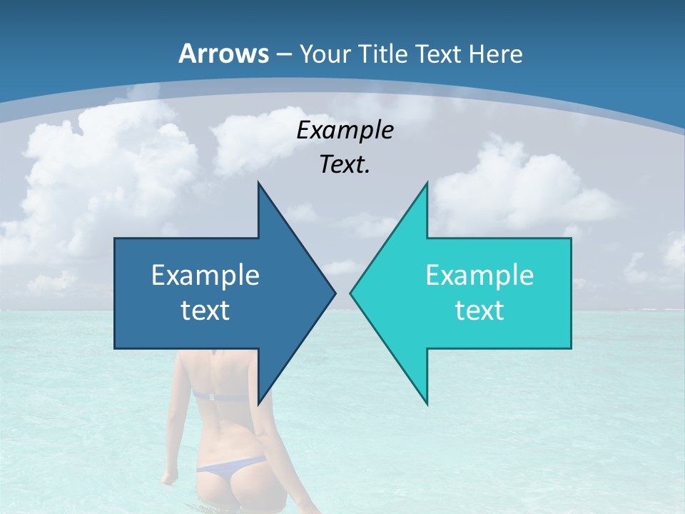 Woman At Beach PowerPoint Template