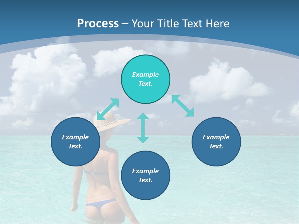 Woman At Beach PowerPoint Template