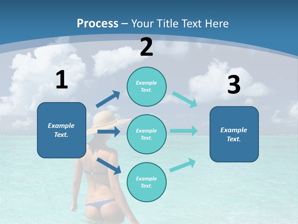 Woman At Beach PowerPoint Template