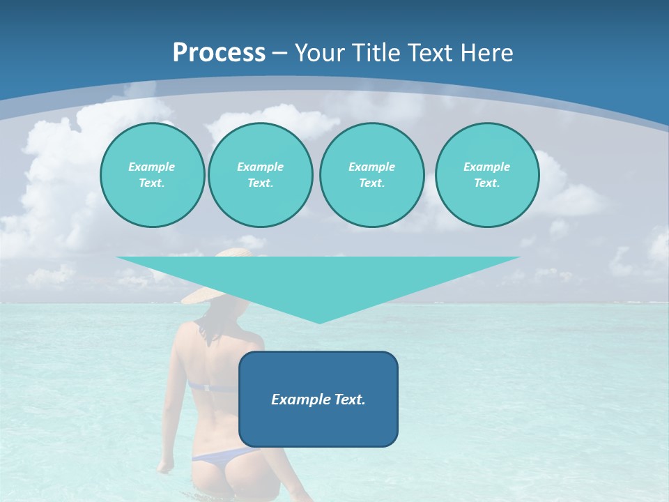 Woman At Beach PowerPoint Template