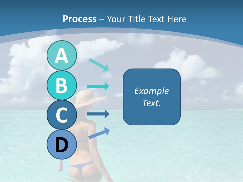 Woman At Beach PowerPoint Template