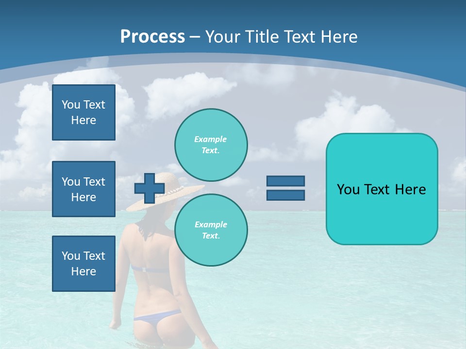 Woman At Beach PowerPoint Template