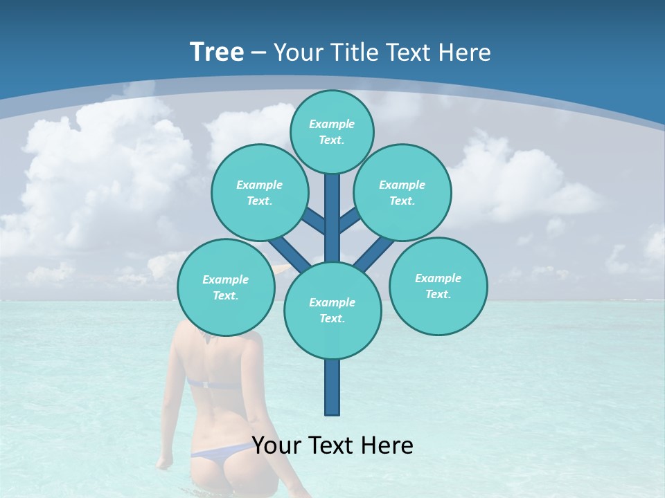 Woman At Beach PowerPoint Template