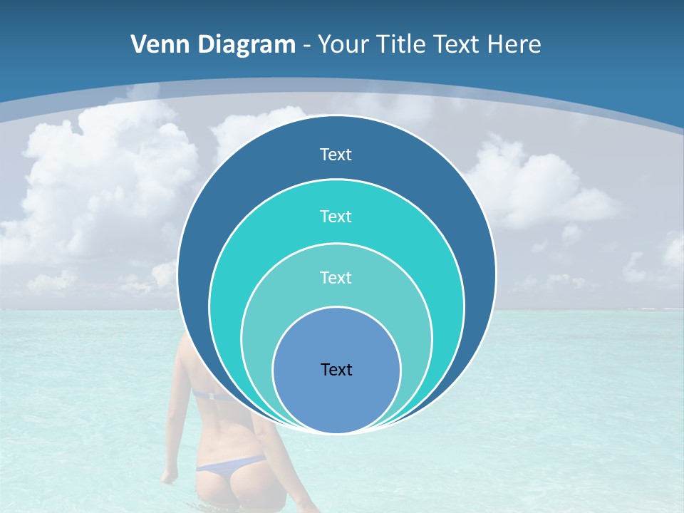 Woman At Beach PowerPoint Template