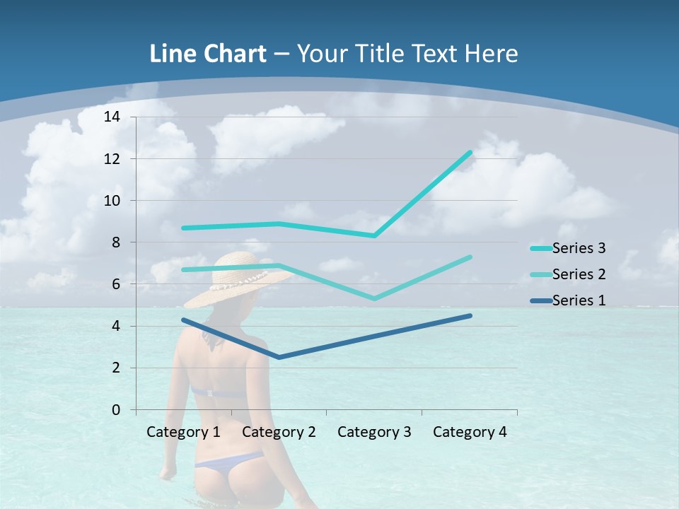 Woman At Beach PowerPoint Template