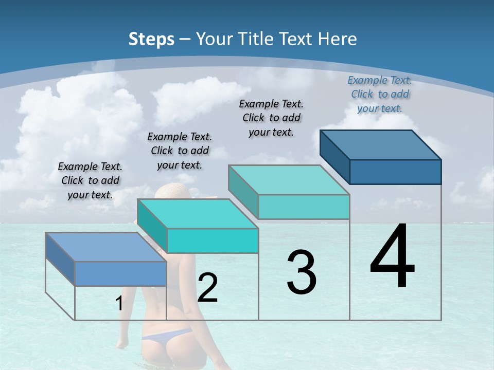 Woman At Beach PowerPoint Template