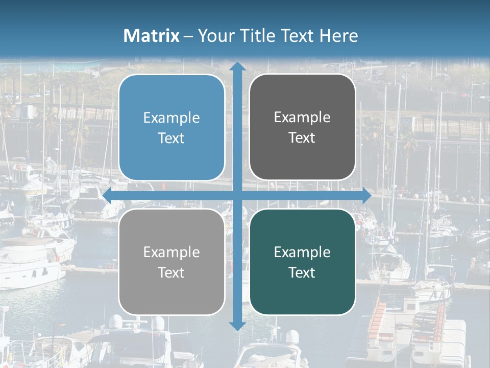 Yachts Lying At Port Vell. Barcelona PowerPoint Template