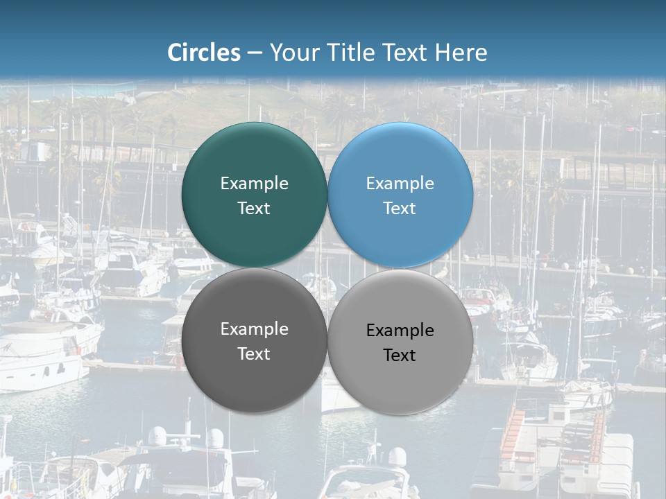 Yachts Lying At Port Vell. Barcelona PowerPoint Template