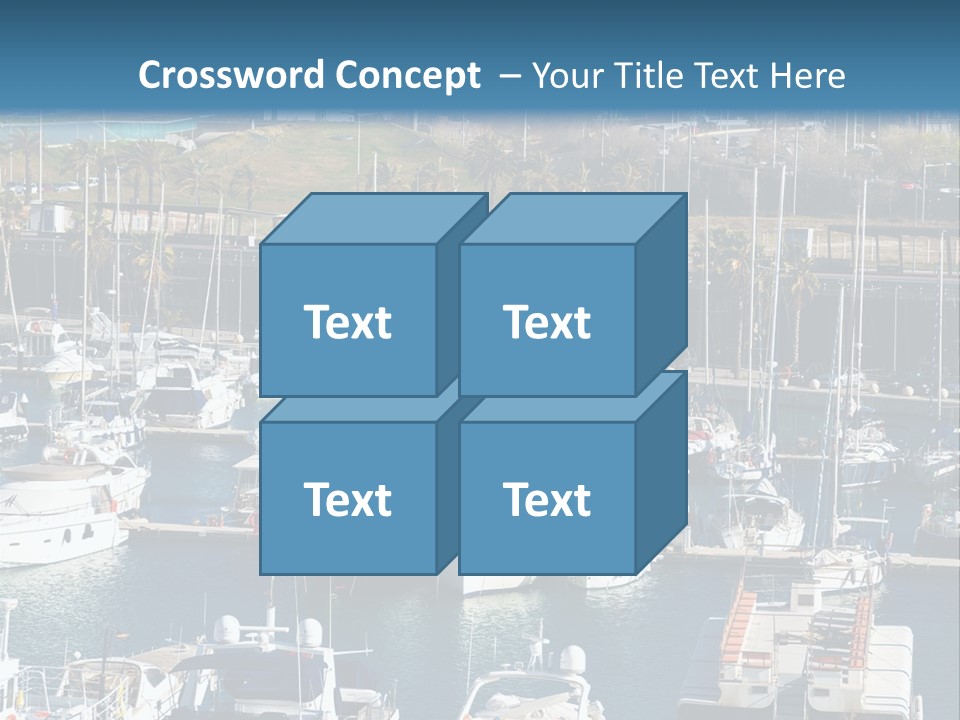 Yachts Lying At Port Vell. Barcelona PowerPoint Template