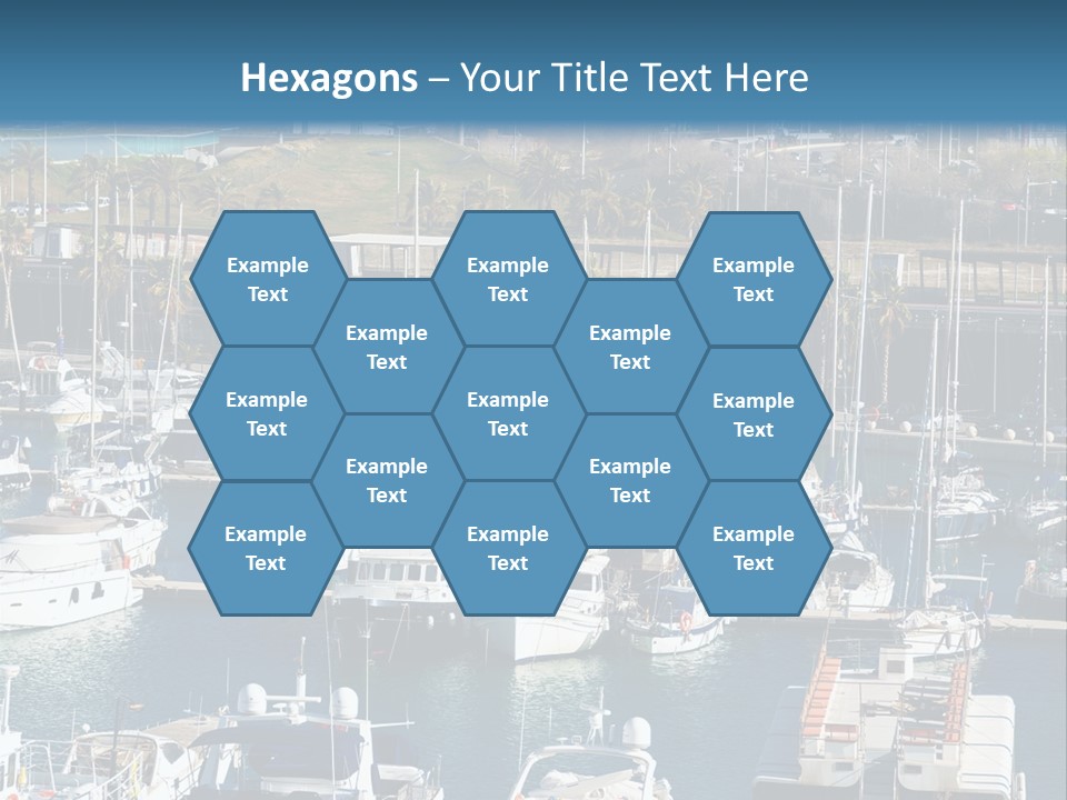 Yachts Lying At Port Vell. Barcelona PowerPoint Template