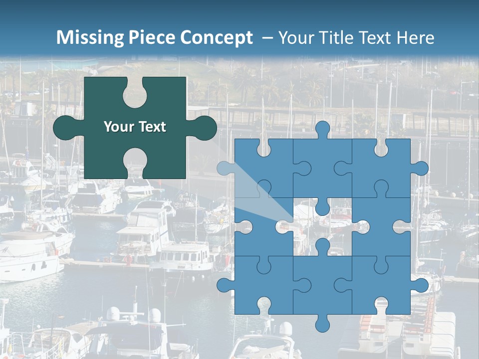 Yachts Lying At Port Vell. Barcelona PowerPoint Template