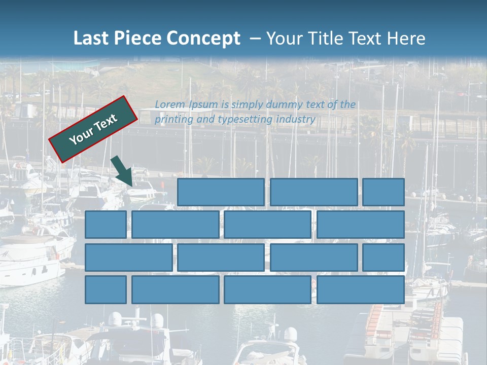 Yachts Lying At Port Vell. Barcelona PowerPoint Template