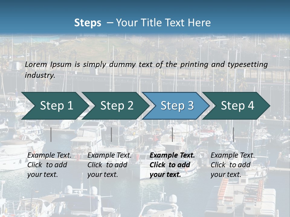 Yachts Lying At Port Vell. Barcelona PowerPoint Template