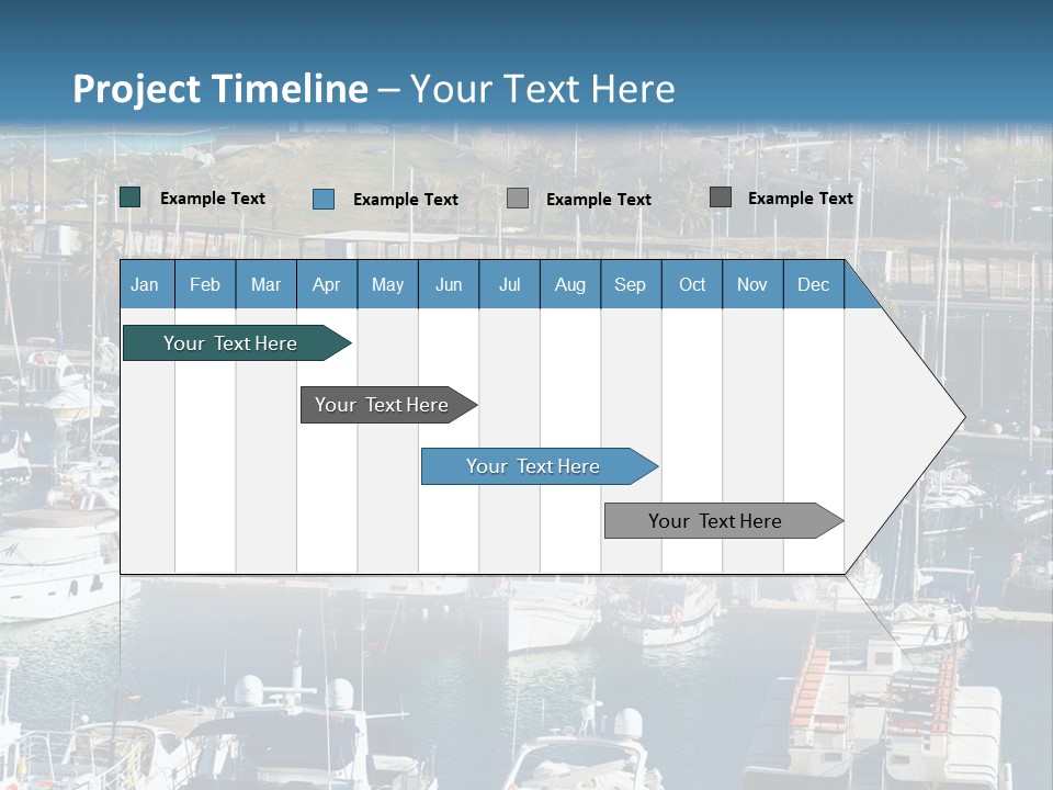 Yachts Lying At Port Vell. Barcelona PowerPoint Template