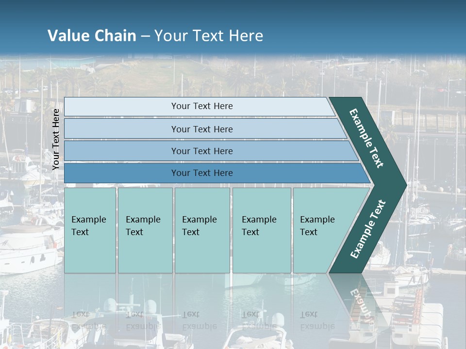 Yachts Lying At Port Vell. Barcelona PowerPoint Template