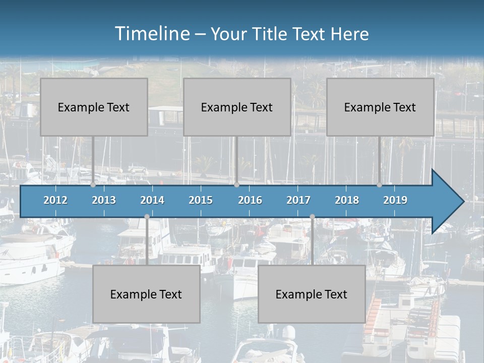 Yachts Lying At Port Vell. Barcelona PowerPoint Template