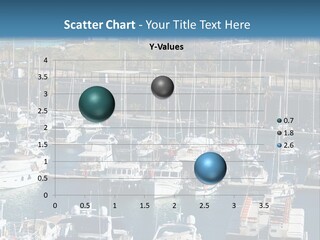 Yachts Lying At Port Vell. Barcelona PowerPoint Template