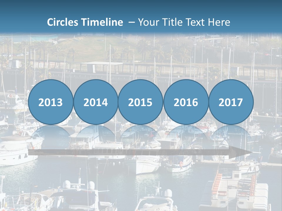 Yachts Lying At Port Vell. Barcelona PowerPoint Template