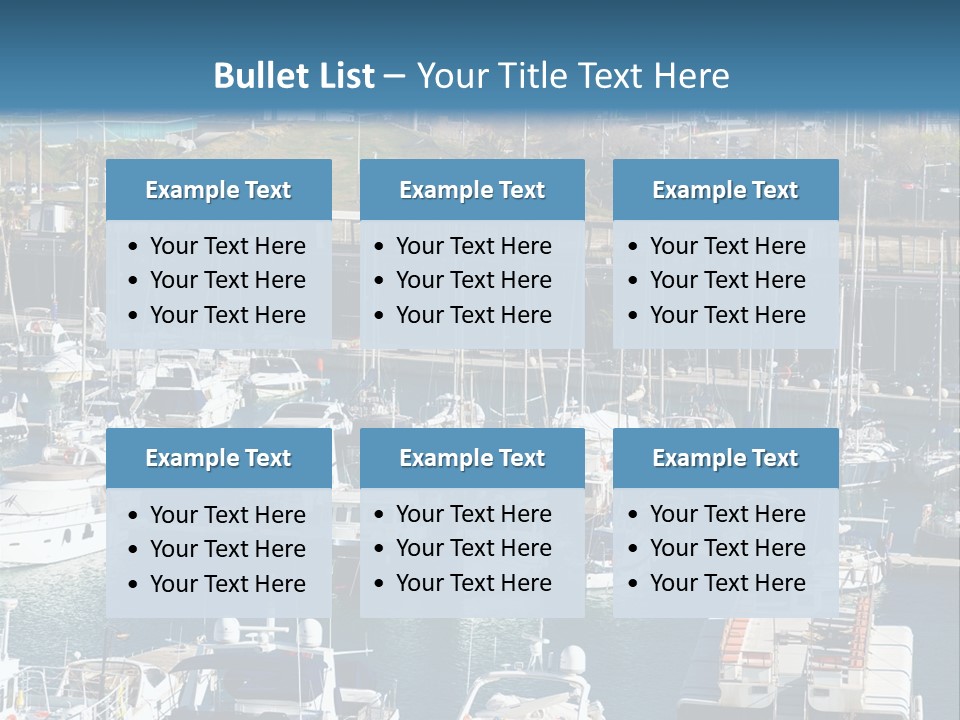 Yachts Lying At Port Vell. Barcelona PowerPoint Template