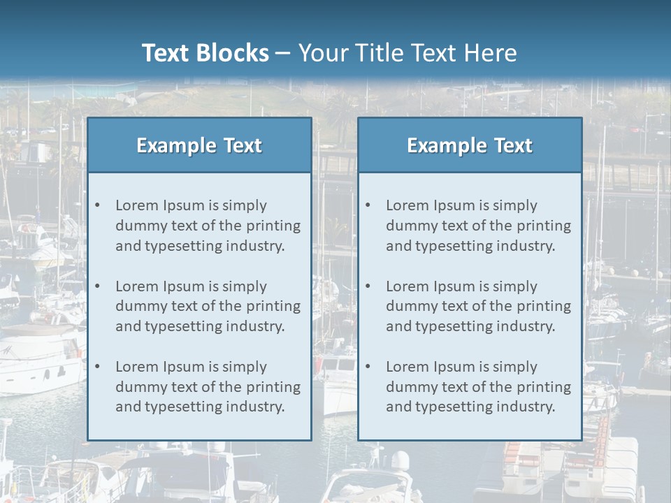 Yachts Lying At Port Vell. Barcelona PowerPoint Template