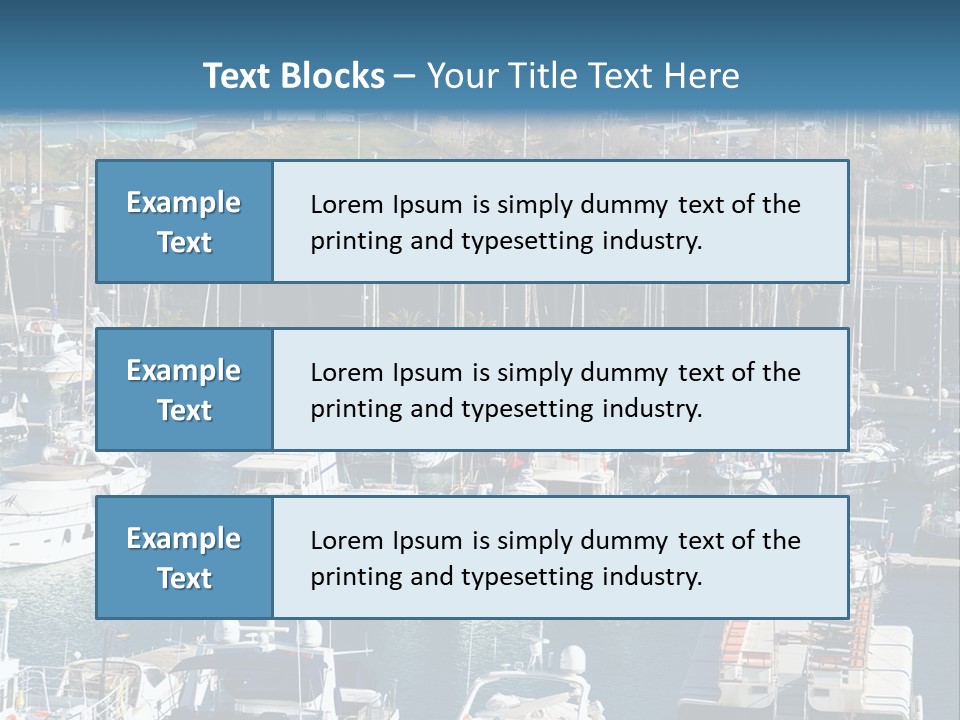 Yachts Lying At Port Vell. Barcelona PowerPoint Template