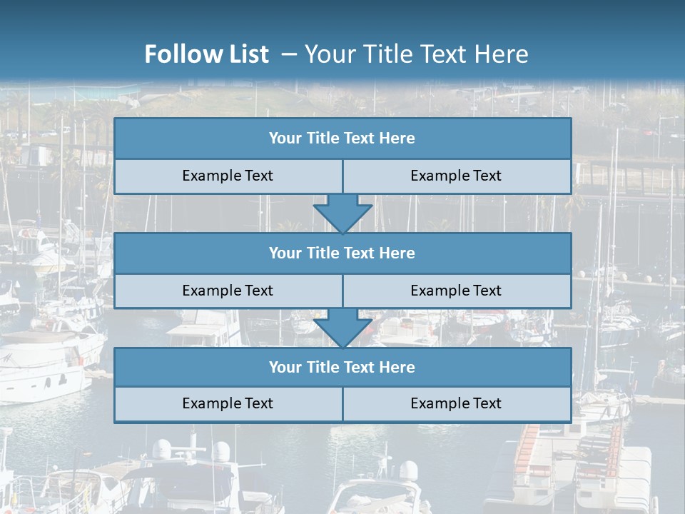 Yachts Lying At Port Vell. Barcelona PowerPoint Template