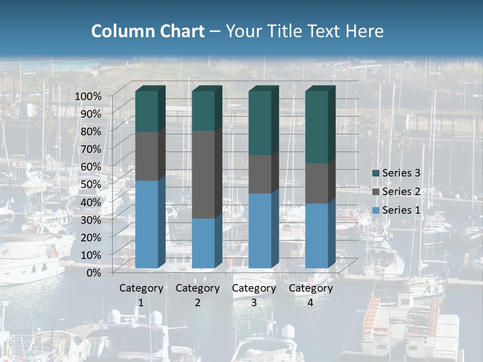 Yachts Lying At Port Vell. Barcelona PowerPoint Template