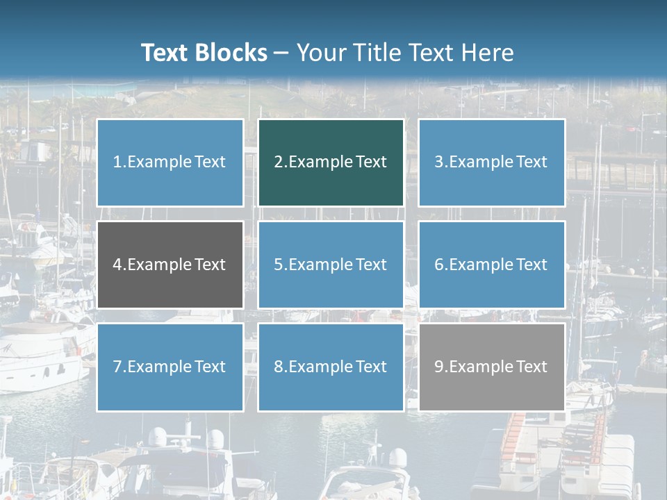 Yachts Lying At Port Vell. Barcelona PowerPoint Template