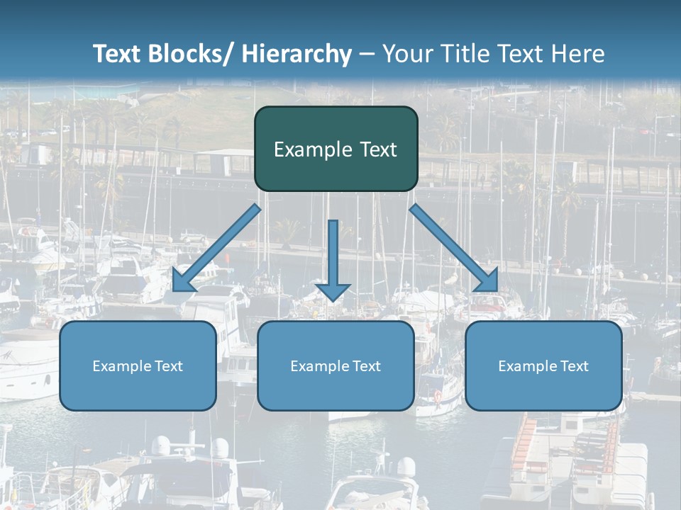 Yachts Lying At Port Vell. Barcelona PowerPoint Template