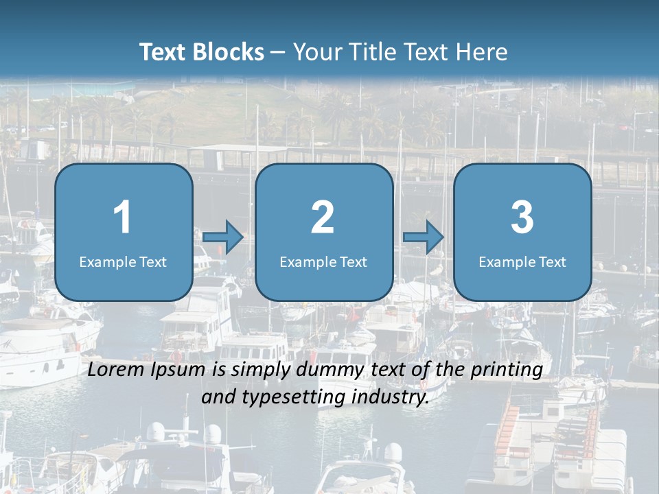 Yachts Lying At Port Vell. Barcelona PowerPoint Template