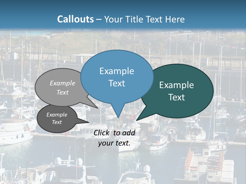 Yachts Lying At Port Vell. Barcelona PowerPoint Template