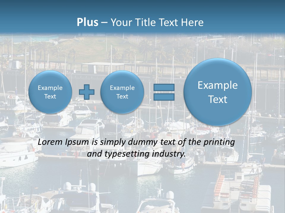 Yachts Lying At Port Vell. Barcelona PowerPoint Template