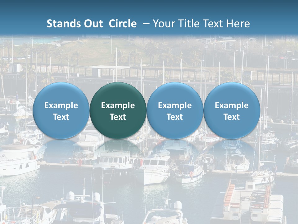 Yachts Lying At Port Vell. Barcelona PowerPoint Template