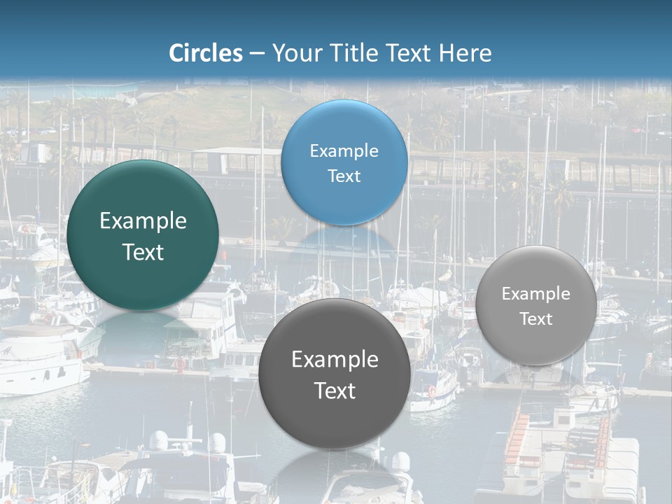 Yachts Lying At Port Vell. Barcelona PowerPoint Template