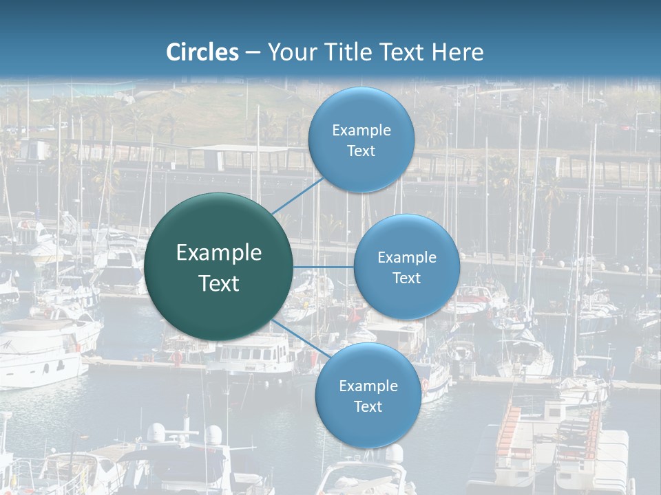 Yachts Lying At Port Vell. Barcelona PowerPoint Template