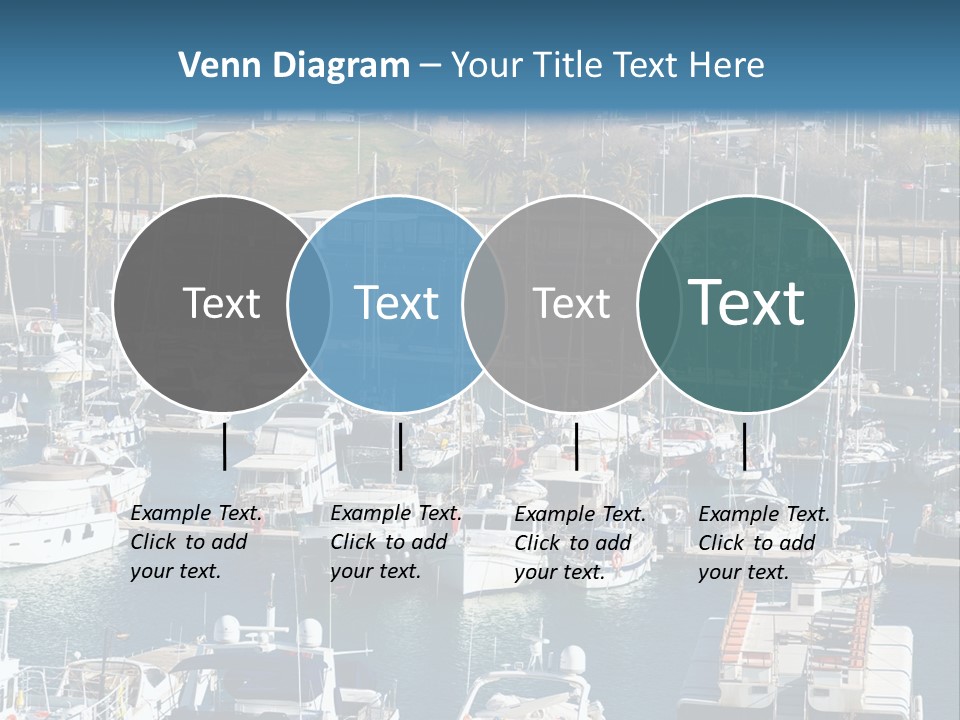 Yachts Lying At Port Vell. Barcelona PowerPoint Template