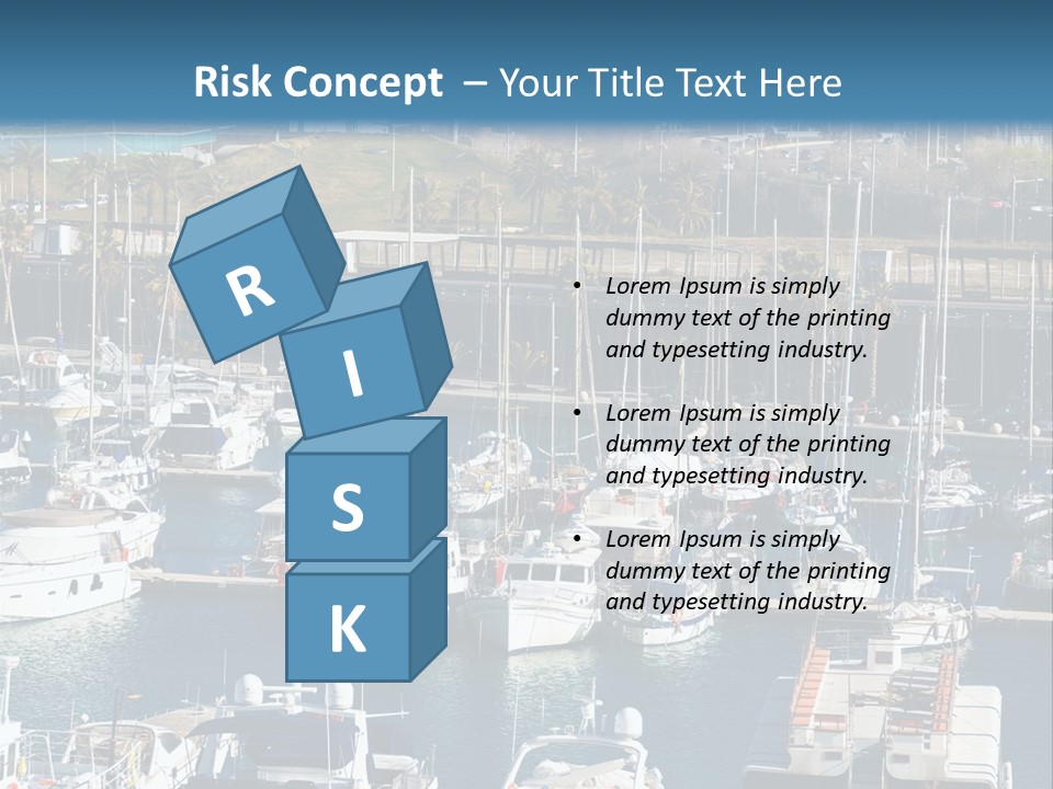 Yachts Lying At Port Vell. Barcelona PowerPoint Template