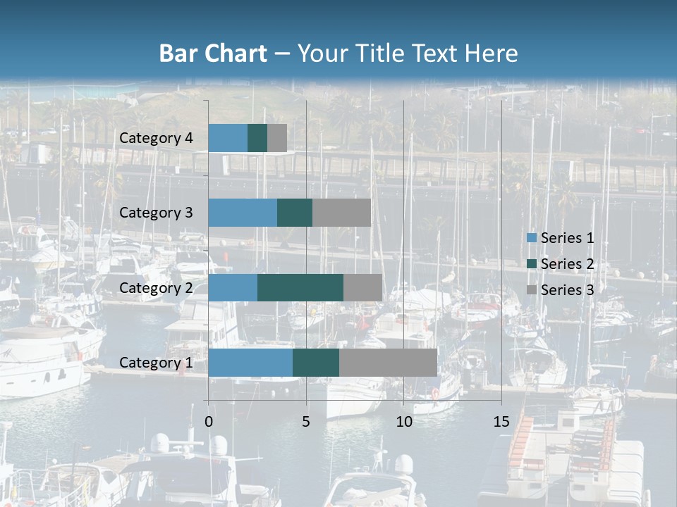 Yachts Lying At Port Vell. Barcelona PowerPoint Template