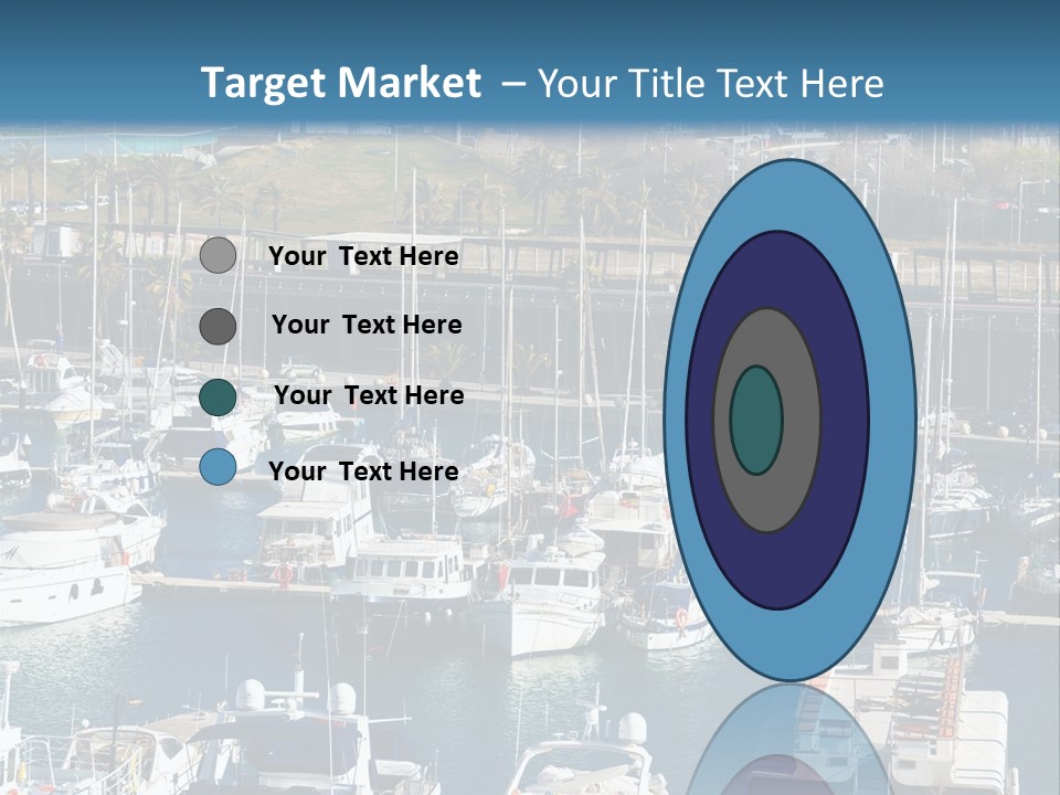 Yachts Lying At Port Vell. Barcelona PowerPoint Template