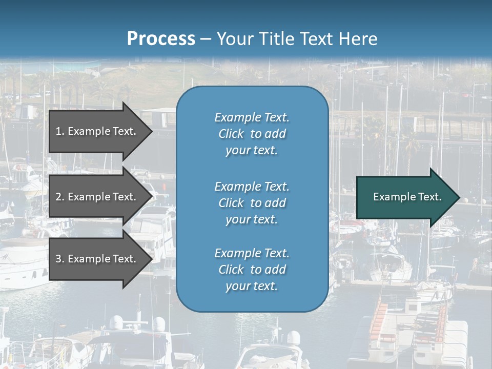 Yachts Lying At Port Vell. Barcelona PowerPoint Template