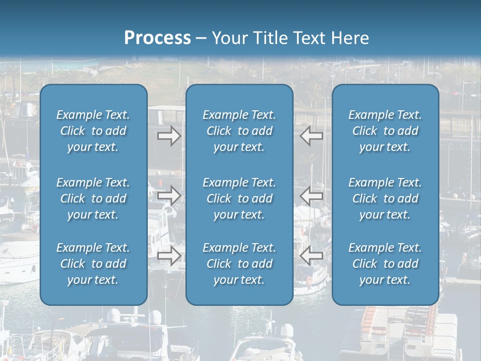 Yachts Lying At Port Vell. Barcelona PowerPoint Template