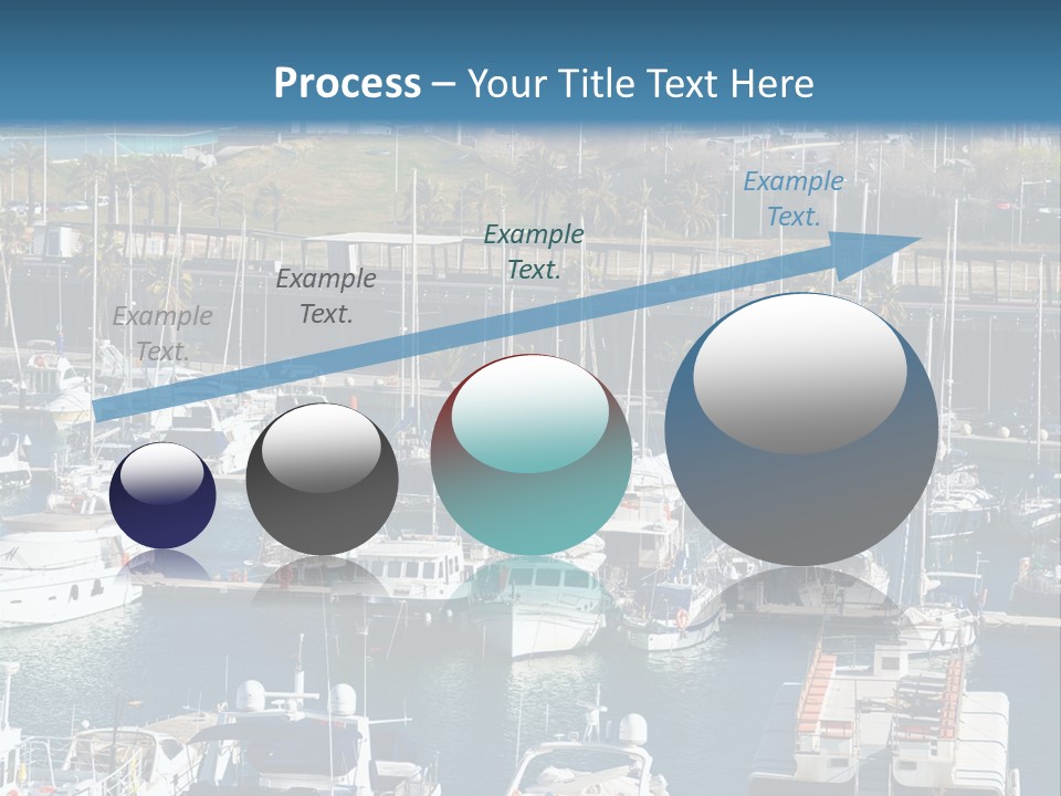 Yachts Lying At Port Vell. Barcelona PowerPoint Template